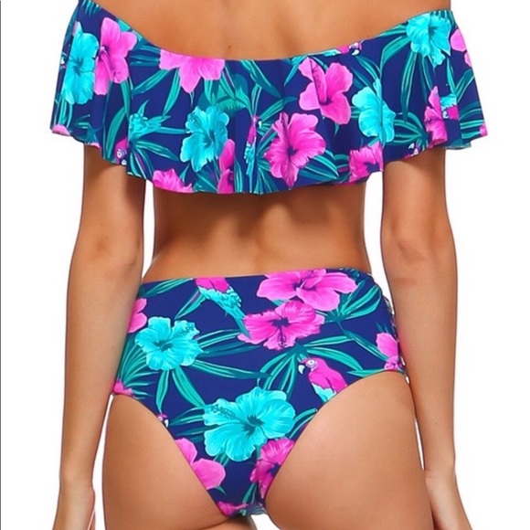 ‘Oasis’ Tropical Reversible Bathing Suit BOTTOMS - Picture 3 of 6